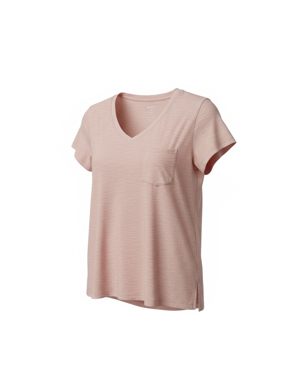Duluth Trading Co. Women's Light Pink V-Neck Pocket T-Shirt XS